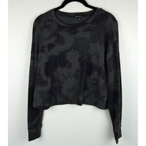 Beyond Yoga Black Tie-Dye Cropped Pullover Sweatshirt Size S‎